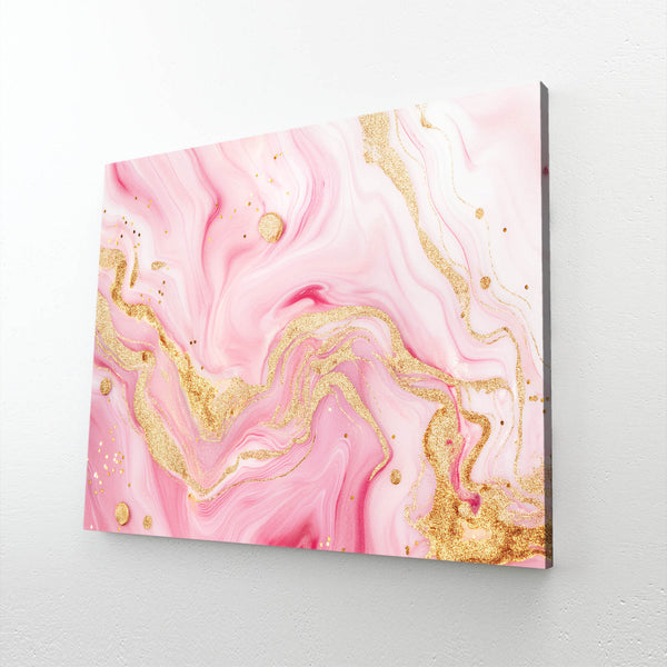 Marbre Abstrait Tableau Rose | TableauDecoModerne®