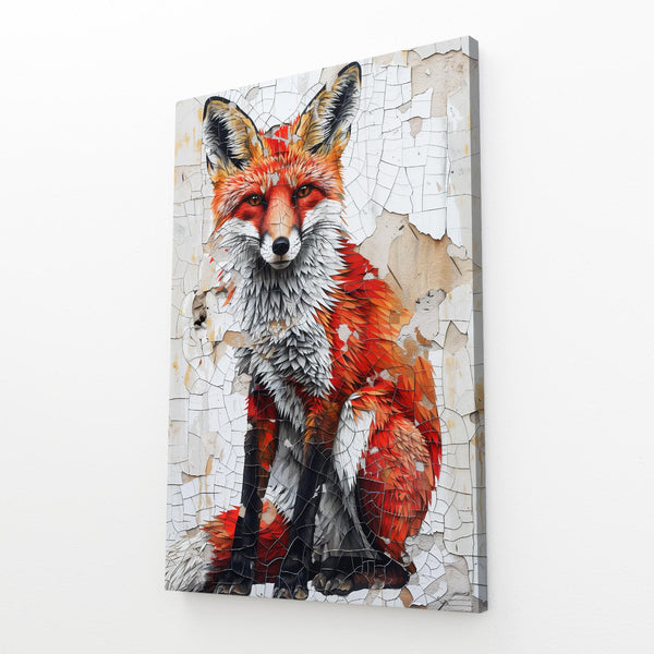 Mosaïque Flamboyante Tableau Renard | TableauDecoModerne®