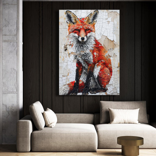 Mosaïque Flamboyante Tableau Renard | TableauDecoModerne®