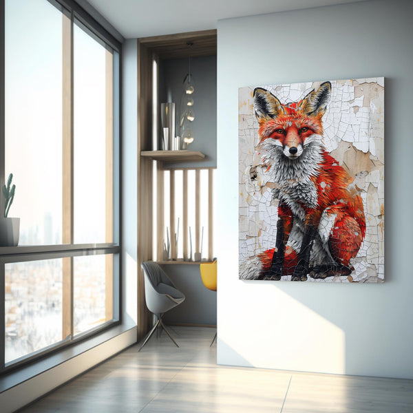 Mosaïque Flamboyante Tableau Renard | TableauDecoModerne®