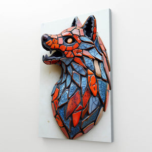 Mosaïque Loup Tableau | TableauDecoModerne®