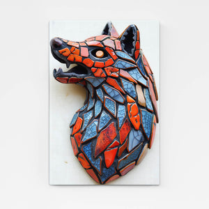 Mosaïque Loup Tableau | TableauDecoModerne®