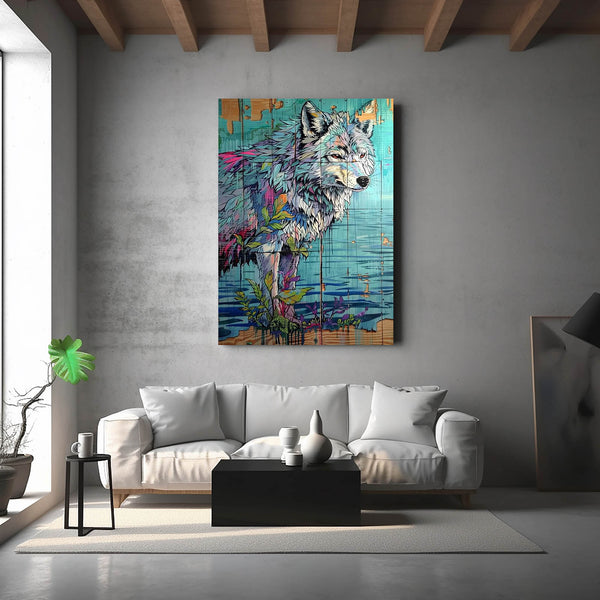 Nature Urbaine Tableau Loup | TableauDecoModerne®