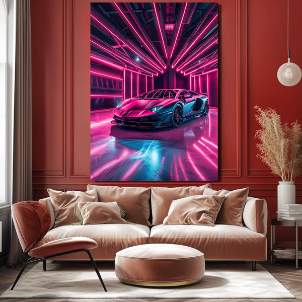 Néon Lambo Tableau Voiture | TableauDecoModerne®