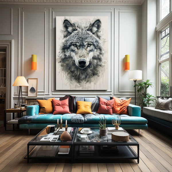 Noble Tableau Loup | TableauDecoModerne®