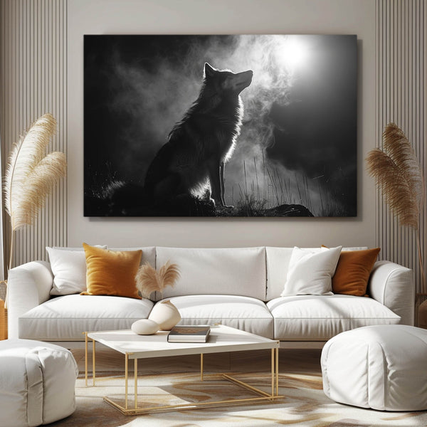 Nocturne Tableau Loup | TableauDecoModerne®