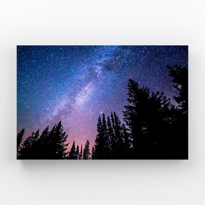 Nuit Étoilée Tableau Arbre | TableauDecoModerne®