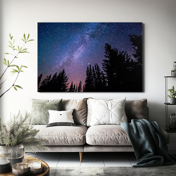 Nuit Étoilée Tableau Arbre | TableauDecoModerne®