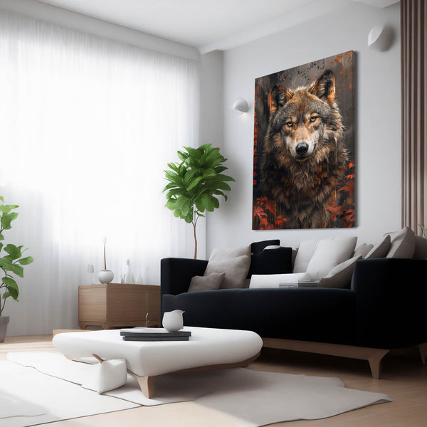 Oriental Tableau Loup | TableauDecoModerne®