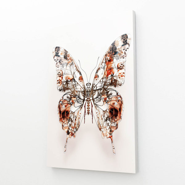 Papillon Crâne Tableau Tete De Mort | TableauDecoModerne®