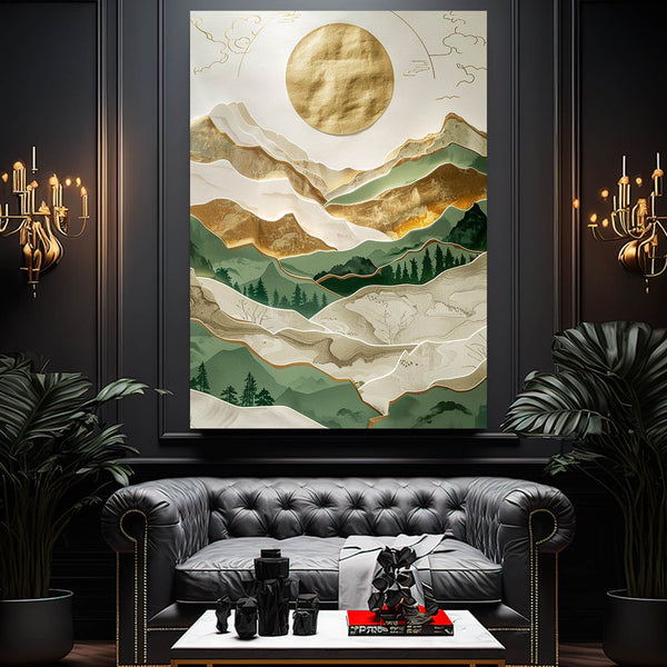 Paysage Abstrait Tableau Scandinave | TableauDecoModerne®