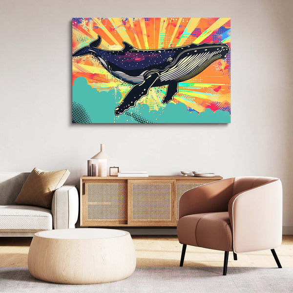 Pop Art Tableau Baleine | TableauDecoModerne®