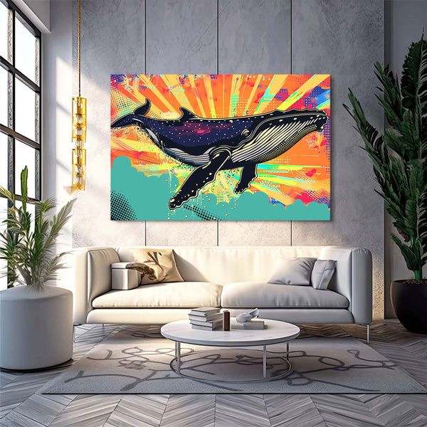 Pop Art Tableau Baleine | TableauDecoModerne®