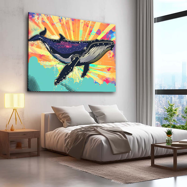 Pop Art Tableau Baleine | TableauDecoModerne®