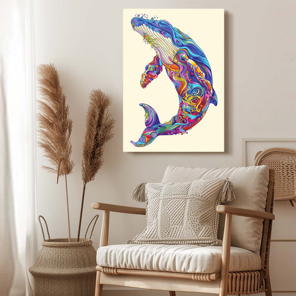 Psychédélique Tableau Baleine | TableauDecoModerne®