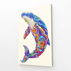 Psychédélique Tableau Baleine | TableauDecoModerne®