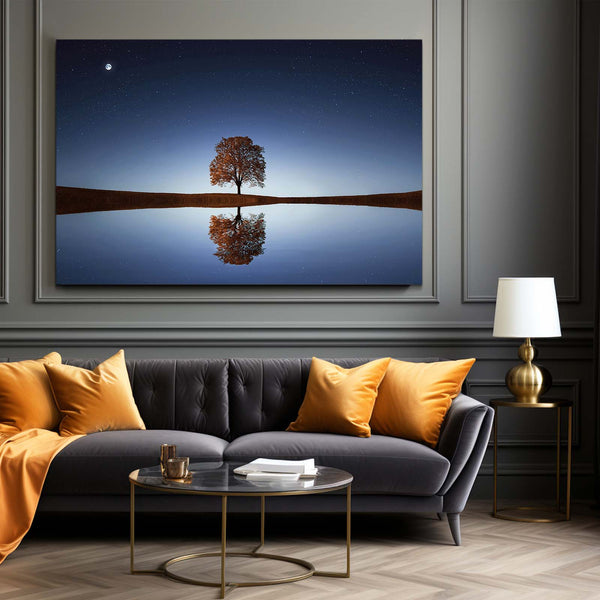 Reflet Étoilé Tableau Arbre | TableauDecoModerne®