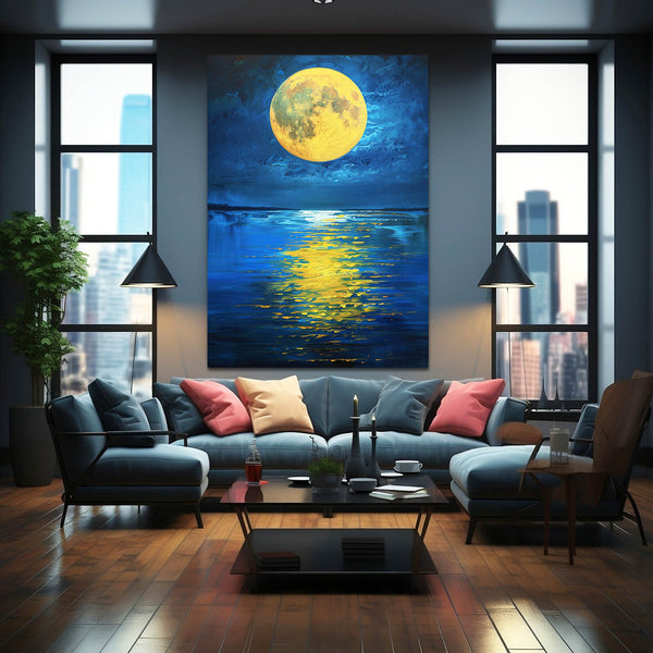 Reflet Lunaire Tableau Lune | TableauDecoModerne®