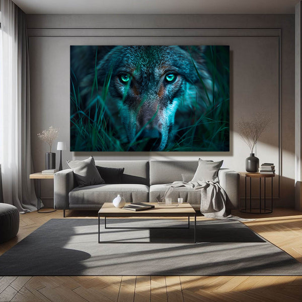 Regard Intense Tableau Loup | TableauDecoModerne®