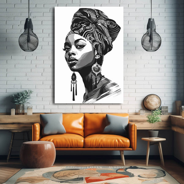 Reine Noire Tableau Africain | TableauDecoModerne®