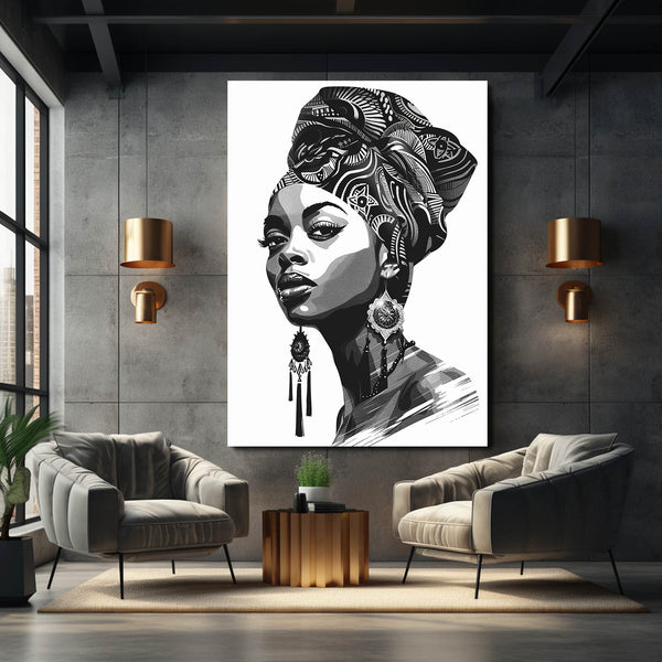 Reine Noire Tableau Africain | TableauDecoModerne®