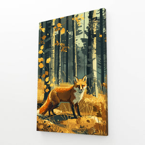 Renard d'Automne Tableau Renard | TableauDecoModerne®