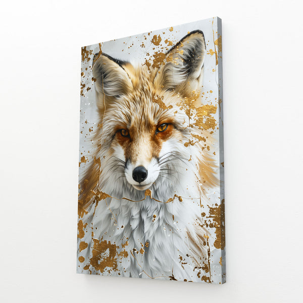 Renard Doré Précieux Tableau Renard | TableauDecoModerne®