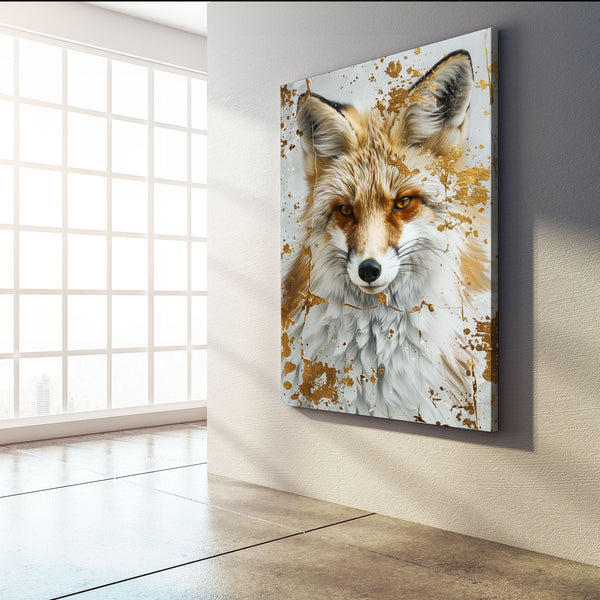 Renard Doré Précieux Tableau Renard | TableauDecoModerne®