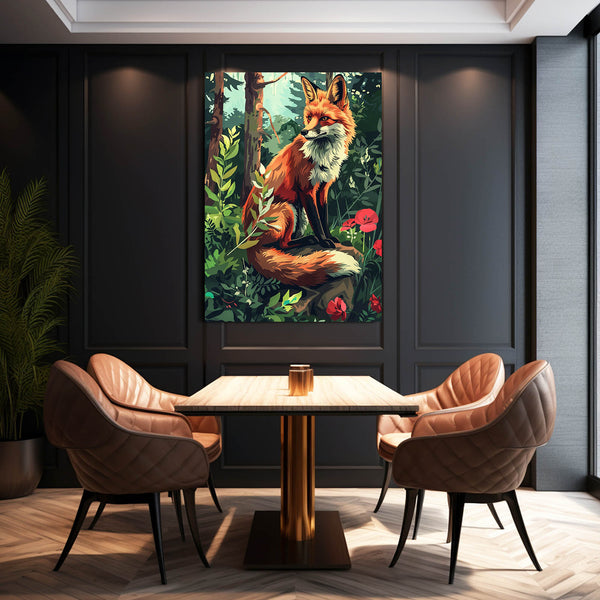 Renard en Forêt Tableau Renard | TableauDecoModerne®