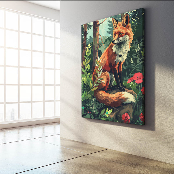 Renard en Forêt Tableau Renard | TableauDecoModerne®