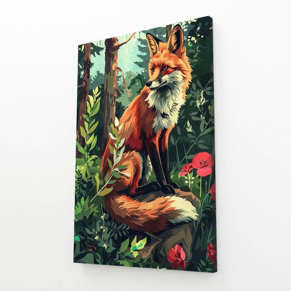 Renard en Forêt Tableau Renard | TableauDecoModerne®