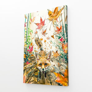 Renard Esprit d'Automne Tableau Renard | TableauDecoModerne®