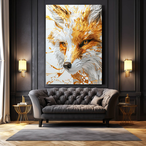 Renard Flamboyant Tableau Renard | TableauDecoModerne®