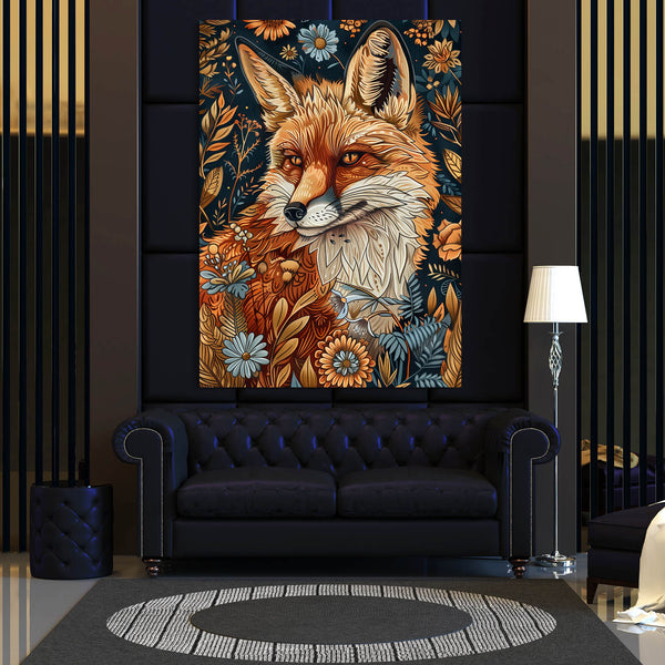 Renard Fleuri Tableau Renard | TableauDecoModerne®