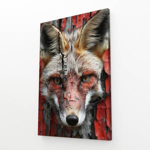 Renard Rouge Éclaté Tableau Renard | TableauDecoModerne®