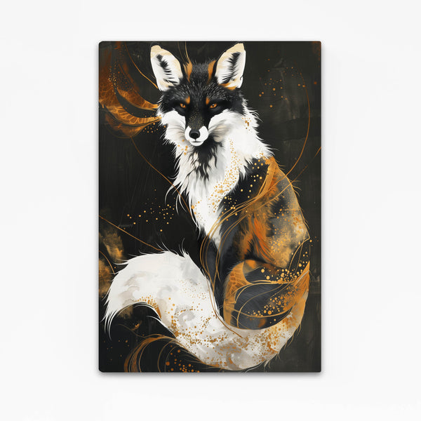 Renard Sombre Élégant Tableau Renard | TableauDecoModerne®