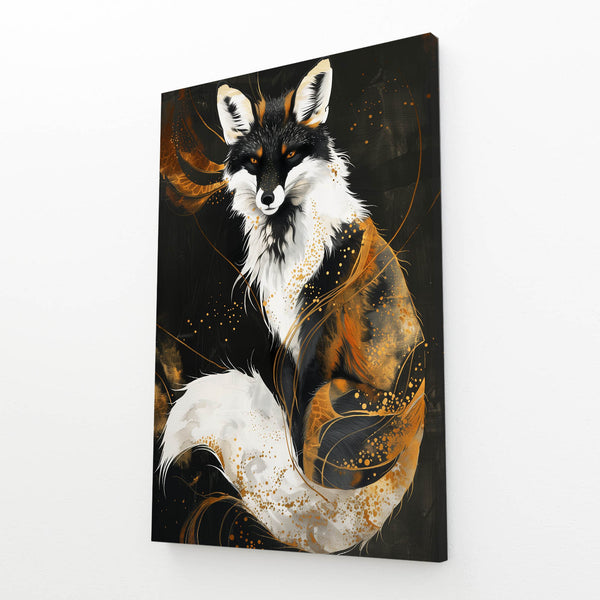 Renard Sombre Élégant Tableau Renard | TableauDecoModerne®