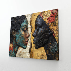 Rencontre des Âmes Tableau Africain | TableauDecoModerne®