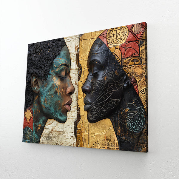 Rencontre des Âmes Tableau Africain | TableauDecoModerne®