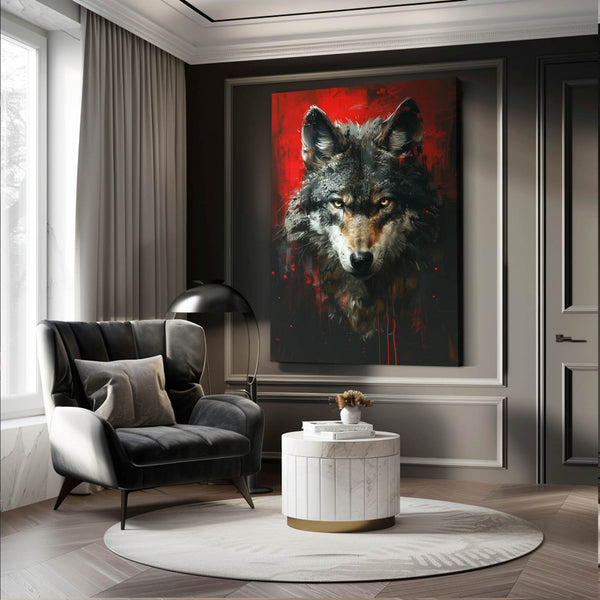 Roi de la Forêt Tableau Loup | TableauDecoModerne®