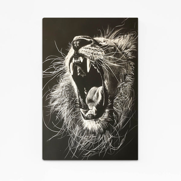 Rugissement Sauvage Tableau Lion | TableauDecoModerne®