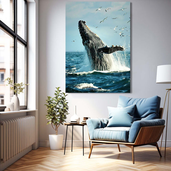 Saut de Baleine Tableau | TableauDecoModerne®