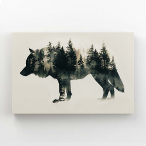 Silhouette Loup Tableau | TableauDecoModerne®