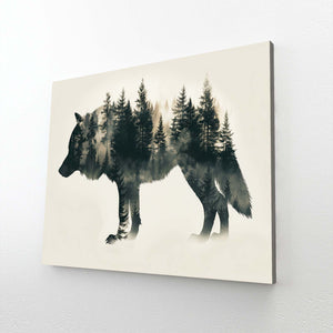 Silhouette Loup Tableau | TableauDecoModerne®