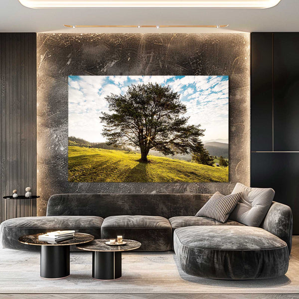 Soleil d'Aube Tableau Arbre | TableauDecoModerne®