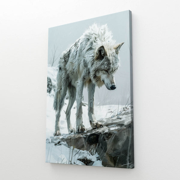 Solitaire Tableau Loup | TableauDecoModerne®