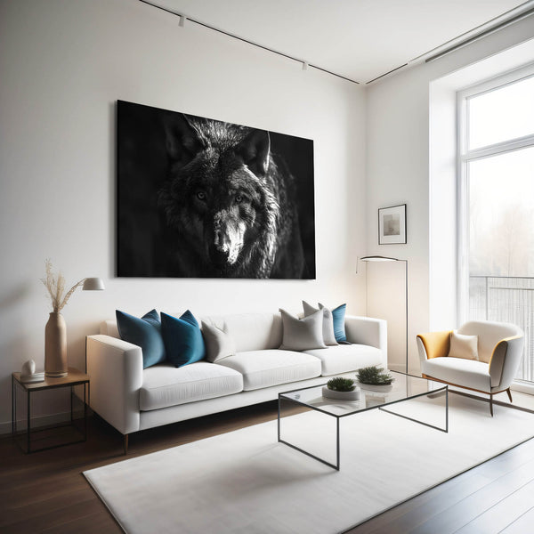 Sombre Regard Tableau Loup | TableauDecoModerne®