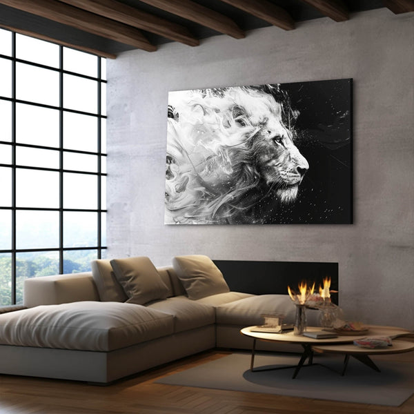 Sombre Tableau Lion | TableauDecoModerne®