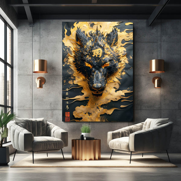 Sombre Tableau Loup | TableauDecoModerne®