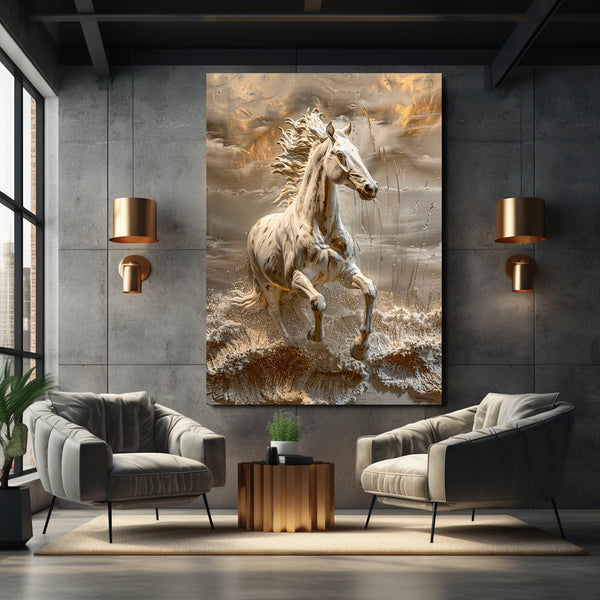 Tableau 3D Cheval Majestueux | TableauDecoModerne®